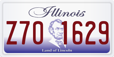 IL license plate Z701629