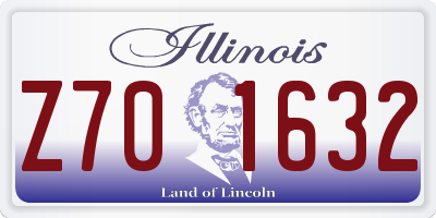 IL license plate Z701632