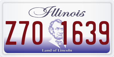 IL license plate Z701639