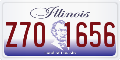 IL license plate Z701656