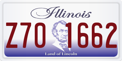 IL license plate Z701662