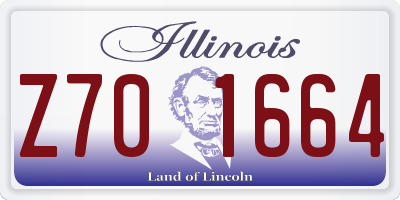 IL license plate Z701664