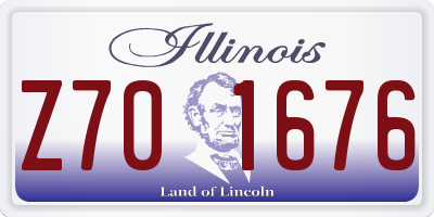 IL license plate Z701676