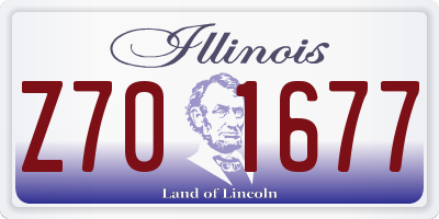 IL license plate Z701677