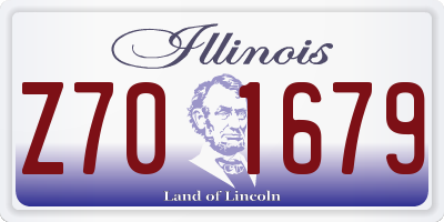 IL license plate Z701679