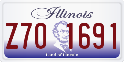 IL license plate Z701691