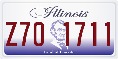 IL license plate Z701711