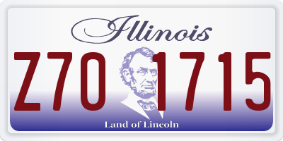 IL license plate Z701715
