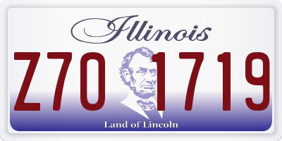 IL license plate Z701719