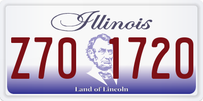 IL license plate Z701720