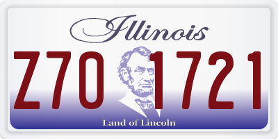 IL license plate Z701721