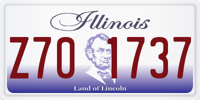 IL license plate Z701737