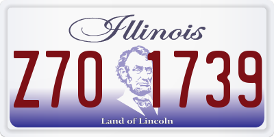 IL license plate Z701739
