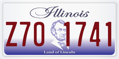 IL license plate Z701741
