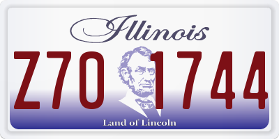 IL license plate Z701744