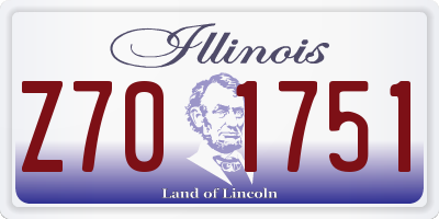 IL license plate Z701751