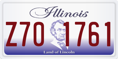 IL license plate Z701761