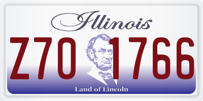 IL license plate Z701766
