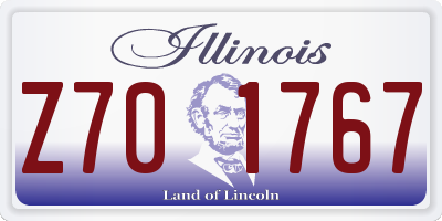 IL license plate Z701767