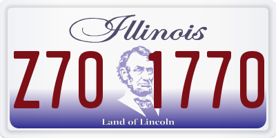 IL license plate Z701770