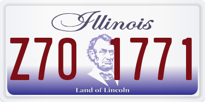 IL license plate Z701771