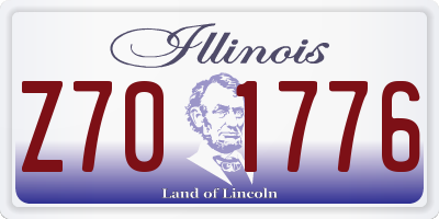 IL license plate Z701776