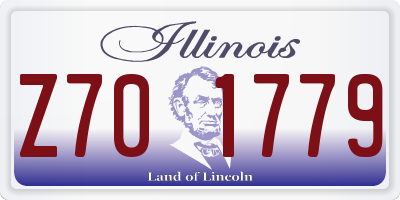 IL license plate Z701779