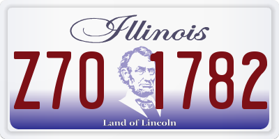 IL license plate Z701782