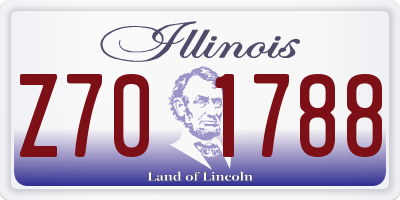 IL license plate Z701788