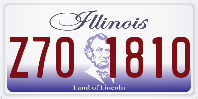 IL license plate Z701810