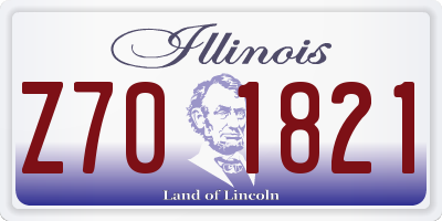 IL license plate Z701821