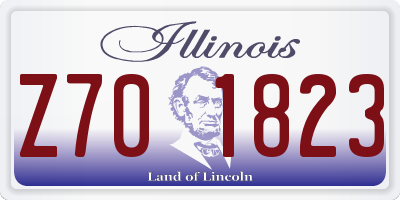 IL license plate Z701823