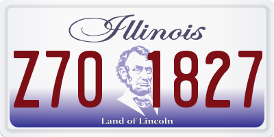 IL license plate Z701827