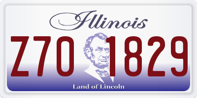 IL license plate Z701829