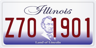 IL license plate Z701901