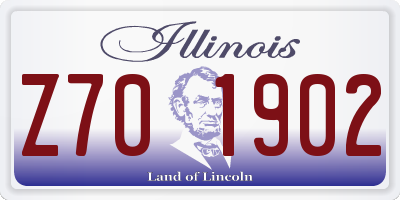 IL license plate Z701902