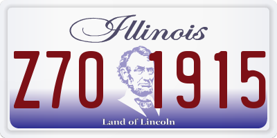 IL license plate Z701915