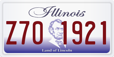 IL license plate Z701921