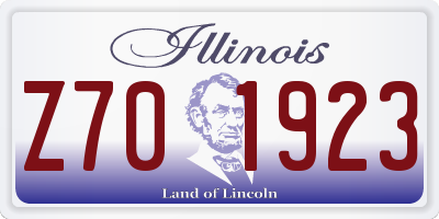 IL license plate Z701923