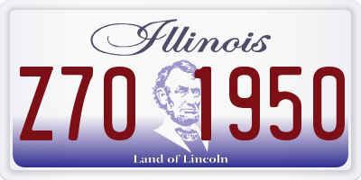 IL license plate Z701950