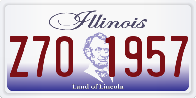 IL license plate Z701957
