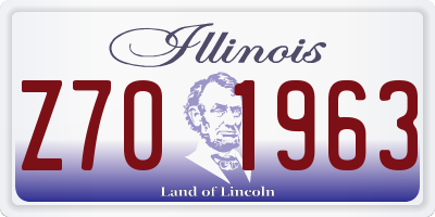 IL license plate Z701963