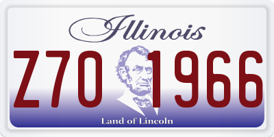 IL license plate Z701966