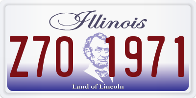 IL license plate Z701971