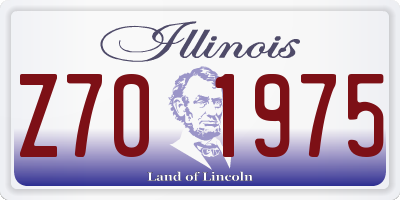 IL license plate Z701975