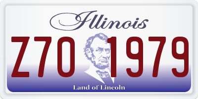 IL license plate Z701979