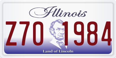 IL license plate Z701984