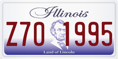 IL license plate Z701995