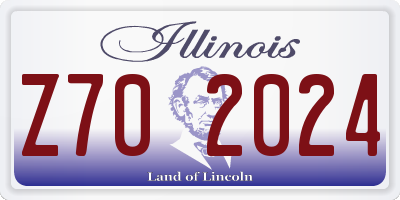 IL license plate Z702024