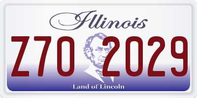 IL license plate Z702029
